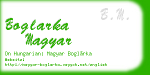 boglarka magyar business card